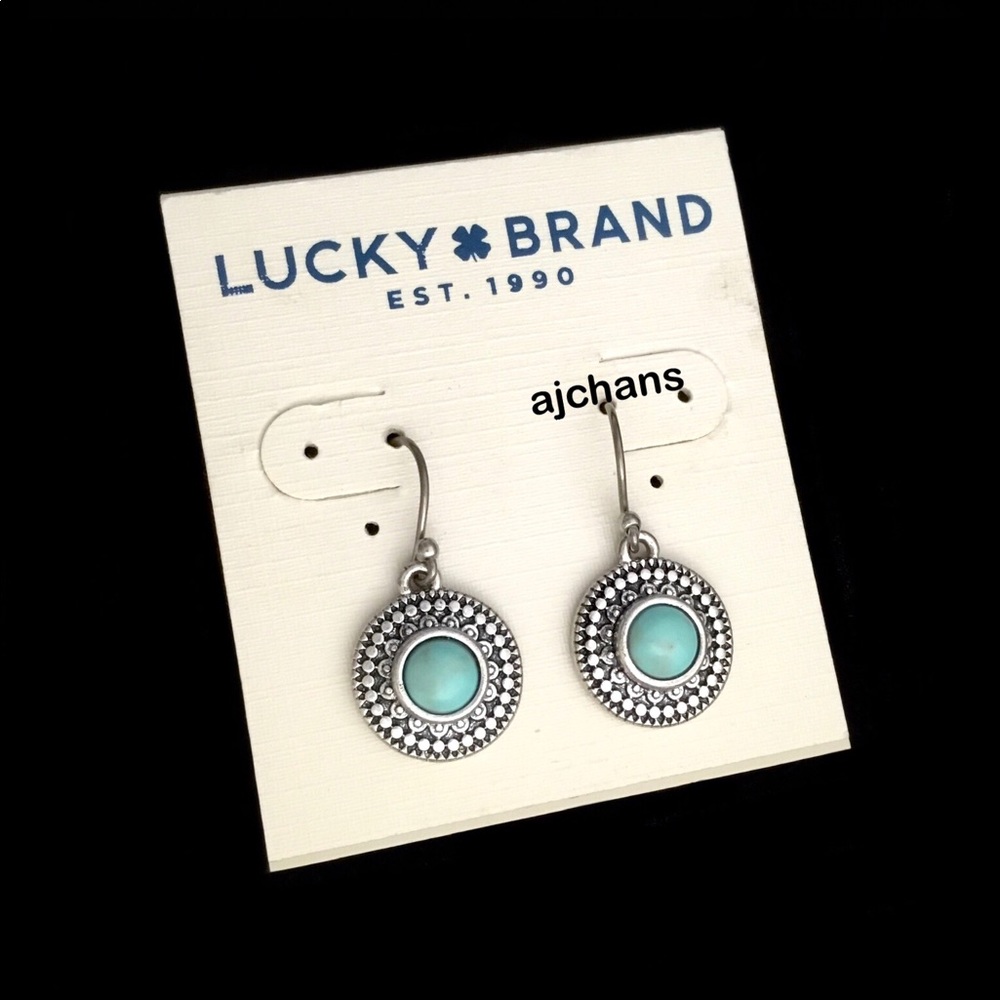 Lucky Brand Turquoise Drop Earrings - Picture 2 of 3